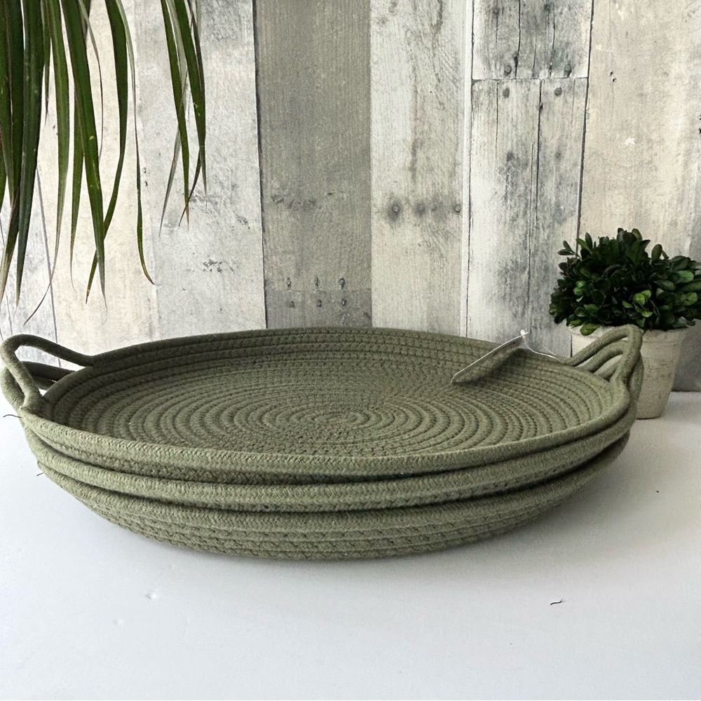 🌴Target Green Round Rope Tray |Sold Separately - Picture 5 of 5